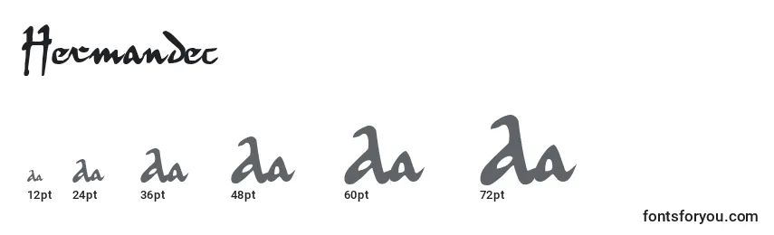 Hermandec Font Sizes