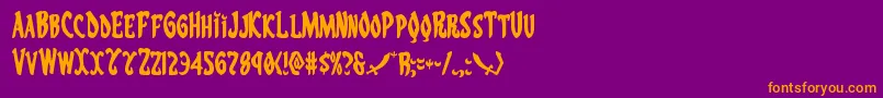 Шрифт Eskindar – оранжевые шрифты на фиолетовом фоне