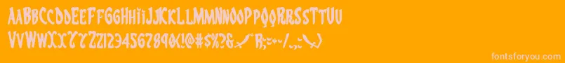 Eskindar Font – Pink Fonts on Orange Background