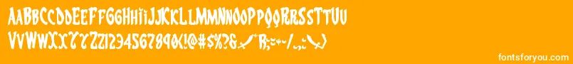 Eskindar Font – White Fonts on Orange Background