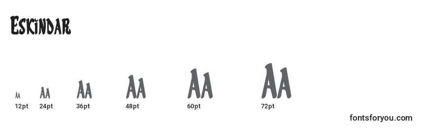 Eskindar Font Sizes