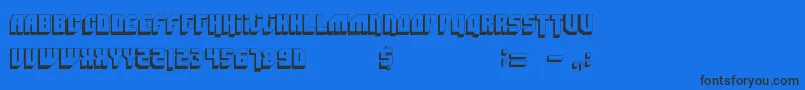 フォントBadmofo – 黒い文字の青い背景