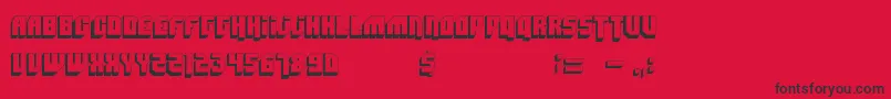 フォントBadmofo – 赤い背景に黒い文字