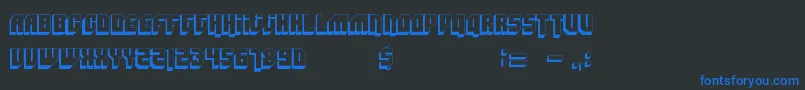 Badmofo Font – Blue Fonts on Black Background