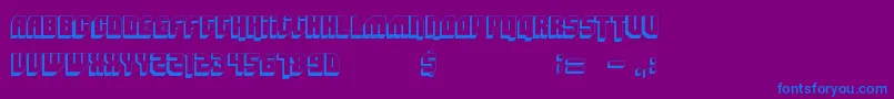 Badmofo Font – Blue Fonts on Purple Background