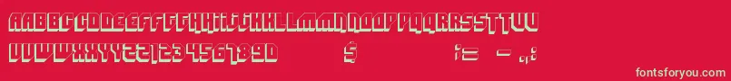Шрифт Badmofo – зелёные шрифты на красном фоне