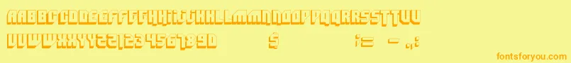 Badmofo Font – Orange Fonts on Yellow Background