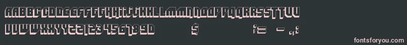 Badmofo Font – Pink Fonts on Black Background