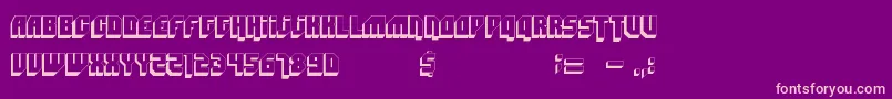 Fonte Badmofo – fontes rosa em um fundo violeta