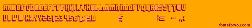 Badmofo Font – Purple Fonts on Orange Background