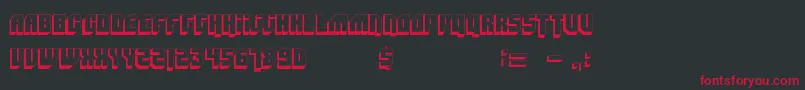 フォントBadmofo – 黒い背景に赤い文字