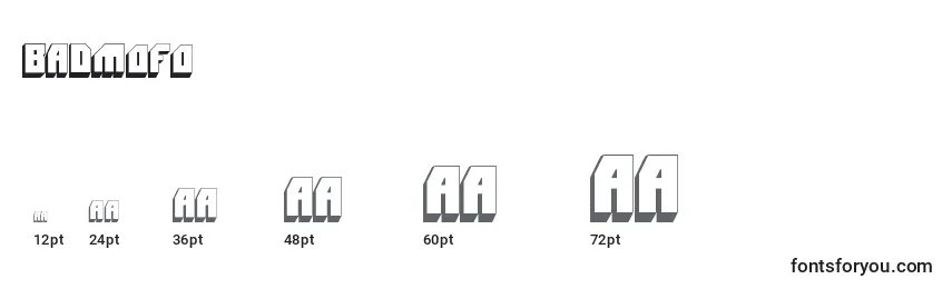 Badmofo Font Sizes
