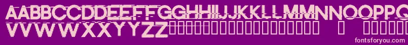 DistortMe Font – Pink Fonts on Purple Background