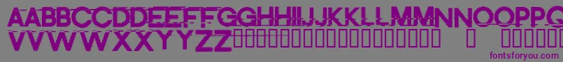 DistortMe Font – Purple Fonts on Gray Background