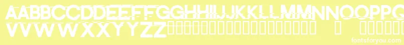 DistortMe Font – White Fonts on Yellow Background