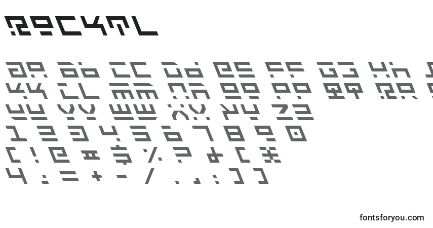 A fonte Rocktl – alfabeto, números, caracteres especiais