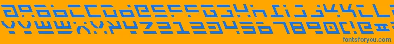 Rocktl Font – Blue Fonts on Orange Background