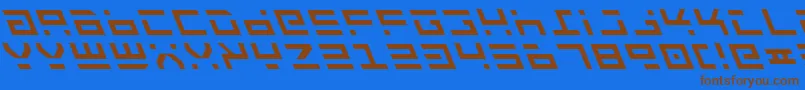 Rocktl Font – Brown Fonts on Blue Background