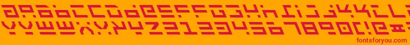 Fonte Rocktl – fontes vermelhas em um fundo laranja