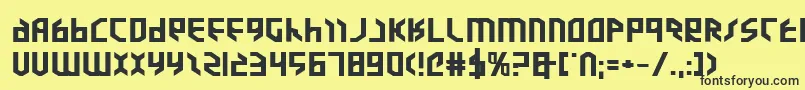 ValkyrieExpbold Font – Black Fonts on Yellow Background