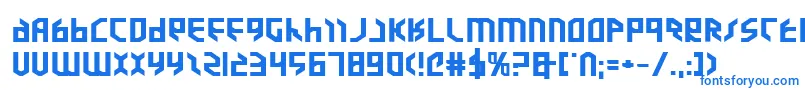 フォントValkyrieExpbold – 白い背景に青い文字