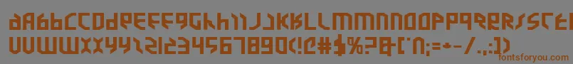 ValkyrieExpbold Font – Brown Fonts on Gray Background