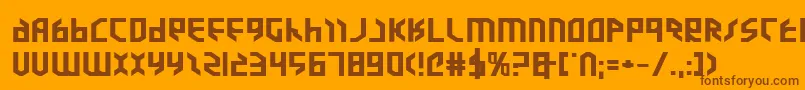 ValkyrieExpbold Font – Brown Fonts on Orange Background