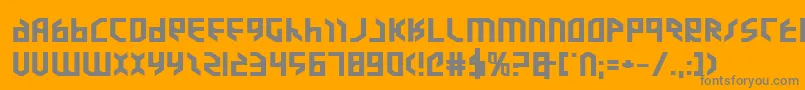 フォントValkyrieExpbold – オレンジの背景に灰色の文字