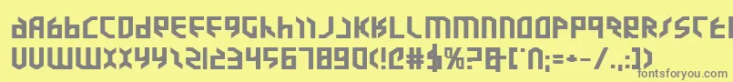 フォントValkyrieExpbold – 黄色の背景に灰色の文字