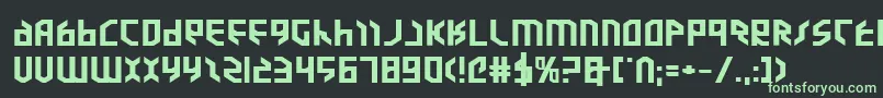 ValkyrieExpbold Font – Green Fonts on Black Background