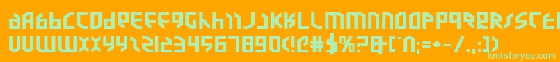 ValkyrieExpbold Font – Green Fonts on Orange Background