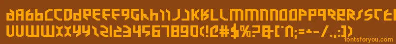 ValkyrieExpbold Font – Orange Fonts on Brown Background