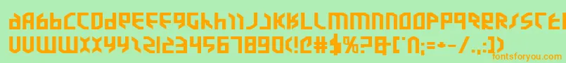 ValkyrieExpbold Font – Orange Fonts on Green Background