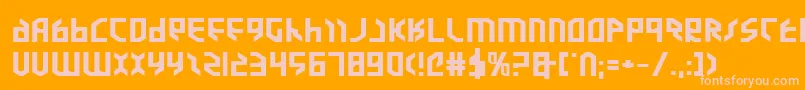 ValkyrieExpbold Font – Pink Fonts on Orange Background