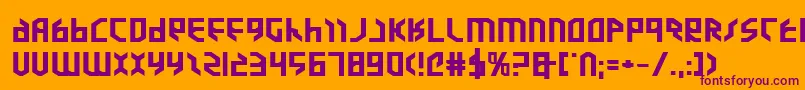 ValkyrieExpbold Font – Purple Fonts on Orange Background