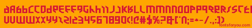 ValkyrieExpbold Font – Red Fonts on Orange Background