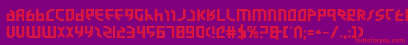 ValkyrieExpbold Font – Red Fonts on Purple Background