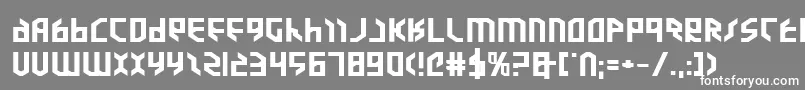 フォントValkyrieExpbold – 灰色の背景に白い文字