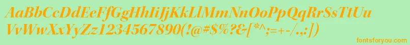 KeplerstdBolditdisp Font – Orange Fonts on Green Background