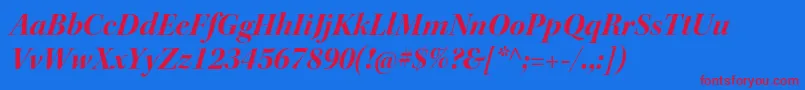 KeplerstdBolditdisp Font – Red Fonts on Blue Background