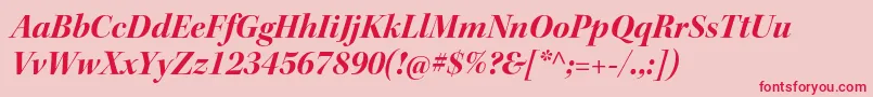 KeplerstdBolditdisp Font – Red Fonts on Pink Background