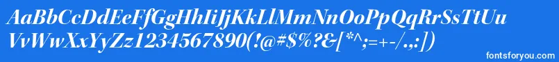 KeplerstdBolditdisp-Schriftart – Weiße Schriften auf blauem Hintergrund