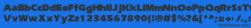 ErikaRusBold Font – Black Fonts on Blue Background