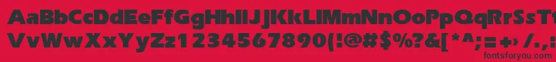 ErikaRusBold Font – Black Fonts on Red Background