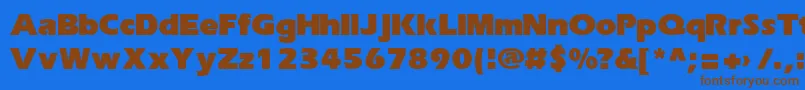 Weitere Informationen zur ErikaRusBold-Schriftart ErikaRusBold-Schriftart – Braune Schriften auf blauem Hintergrund