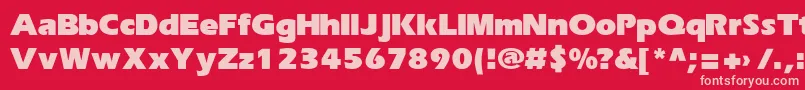ErikaRusBold Font – Pink Fonts on Red Background