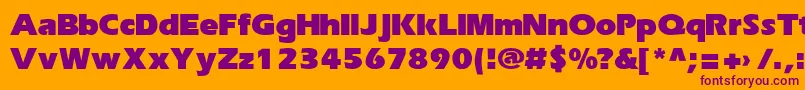 Weitere Informationen zur ErikaRusBold-Schriftart ErikaRusBold-Schriftart – Violette Schriften auf orangefarbenem Hintergrund