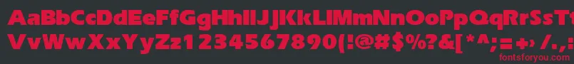 ErikaRusBold Font – Red Fonts on Black Background