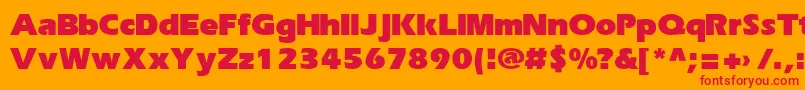 ErikaRusBold Font – Red Fonts on Orange Background