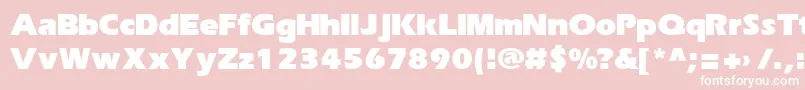 ErikaRusBold-Schriftart – Weiße Schriften auf rosa Hintergrund